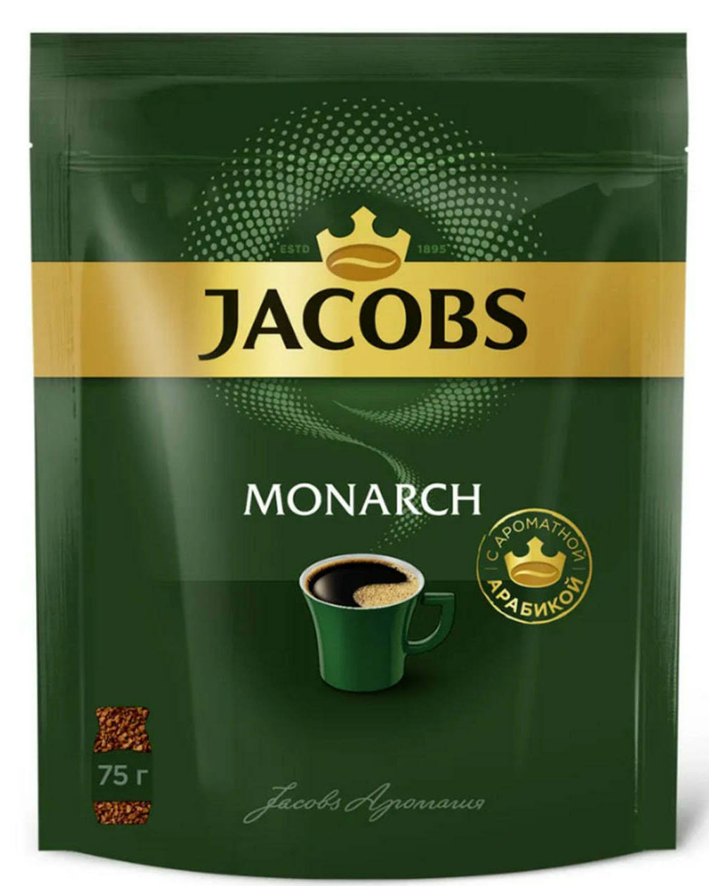 Кофе Jacobs Monarch original растворимый, 75г